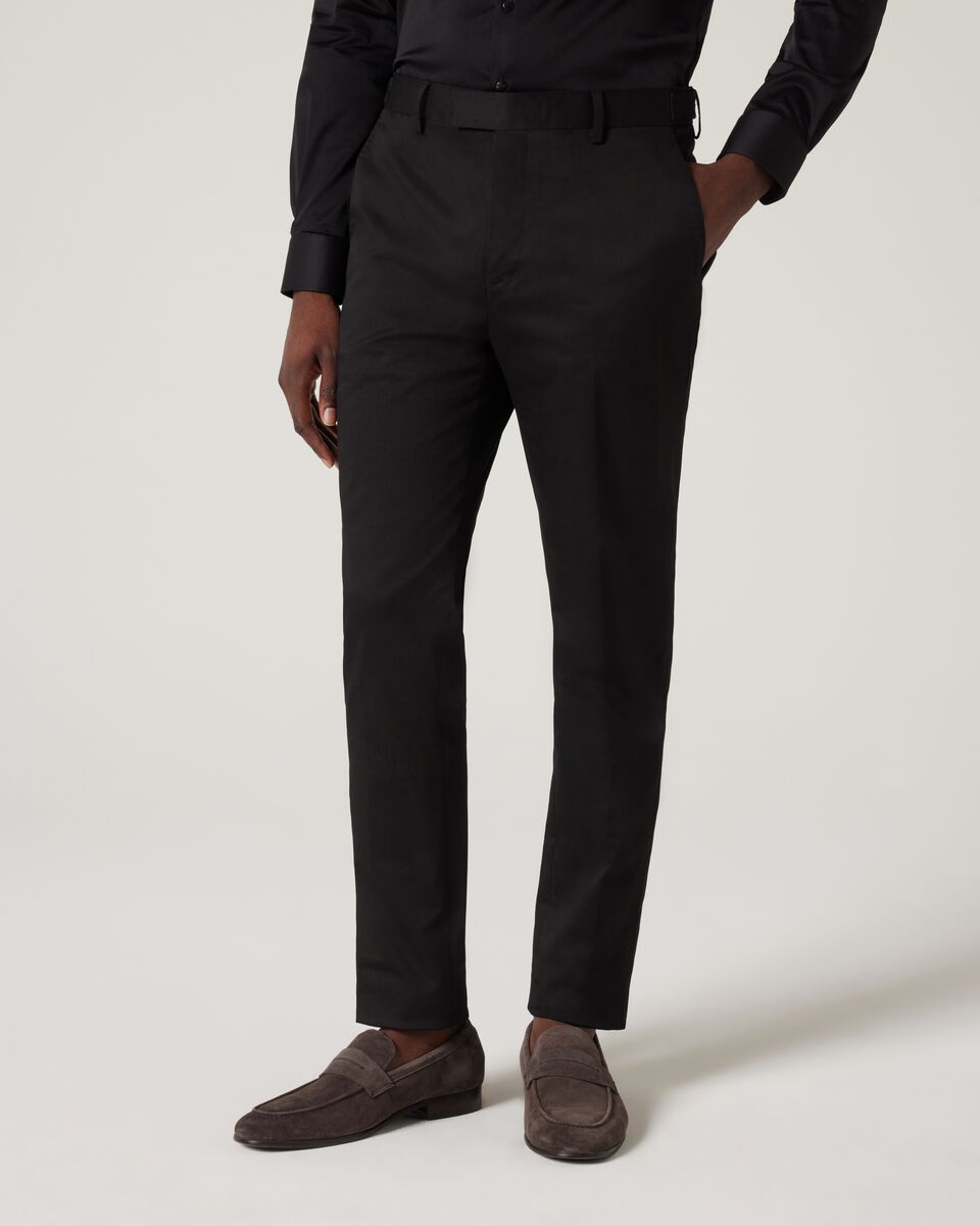 Slim Stretch Tailored Dress Pants, Black, hi-res